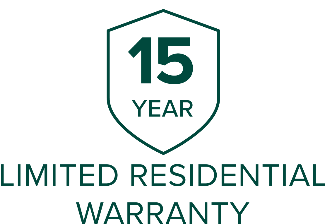 Trex Limited 15 year residential warranty seal